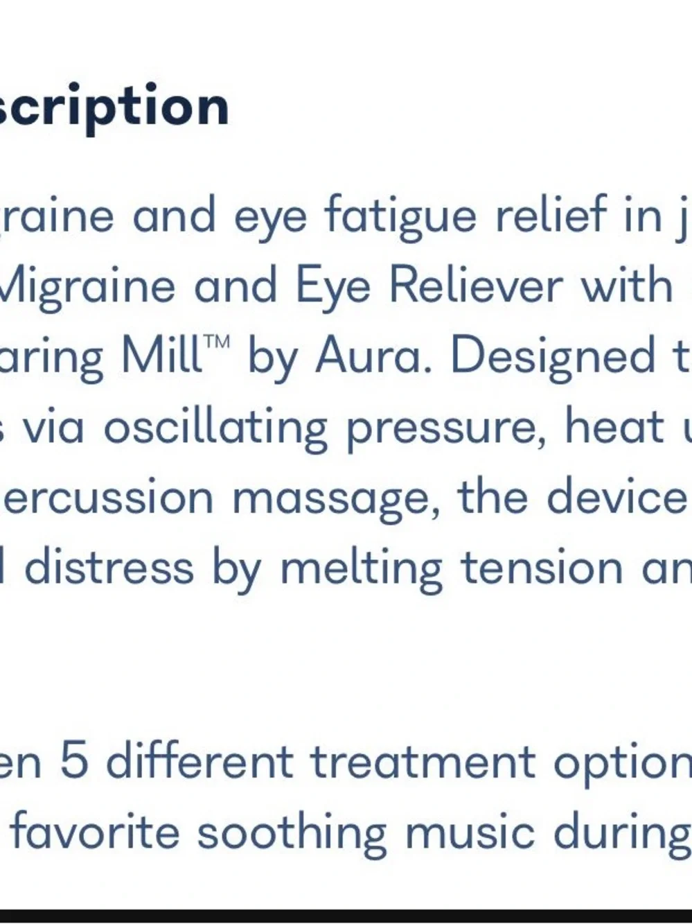 Migraine Relief Eye Mask - Soothing VR-Style Therapy